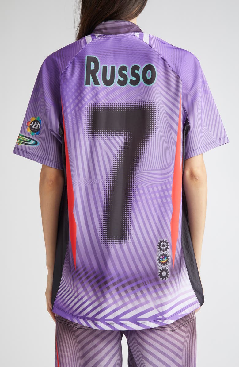 Paolina Russo Oversize Short Sleeve Stretch Jersey Top, Alternate, color, Purple