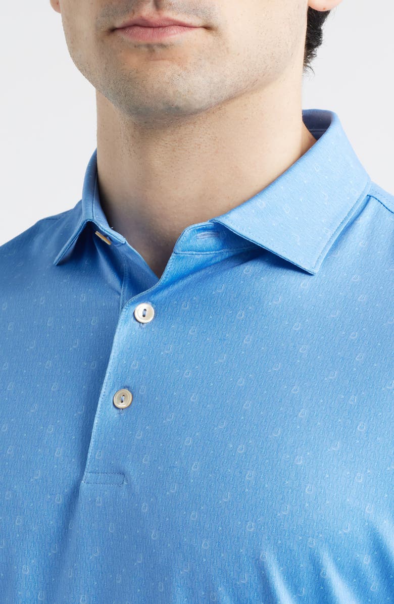 Peter Millar Guitar Solo Performance Jersey Polo, Alternate, color, Bluebird