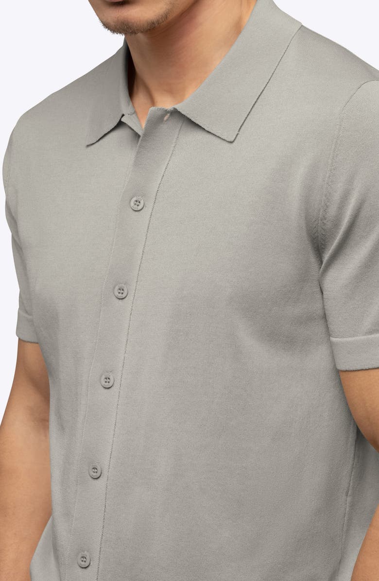 Cuts Riviera Cotton Blend Knit Camp Shirt, Alternate, color, Mourning Dove