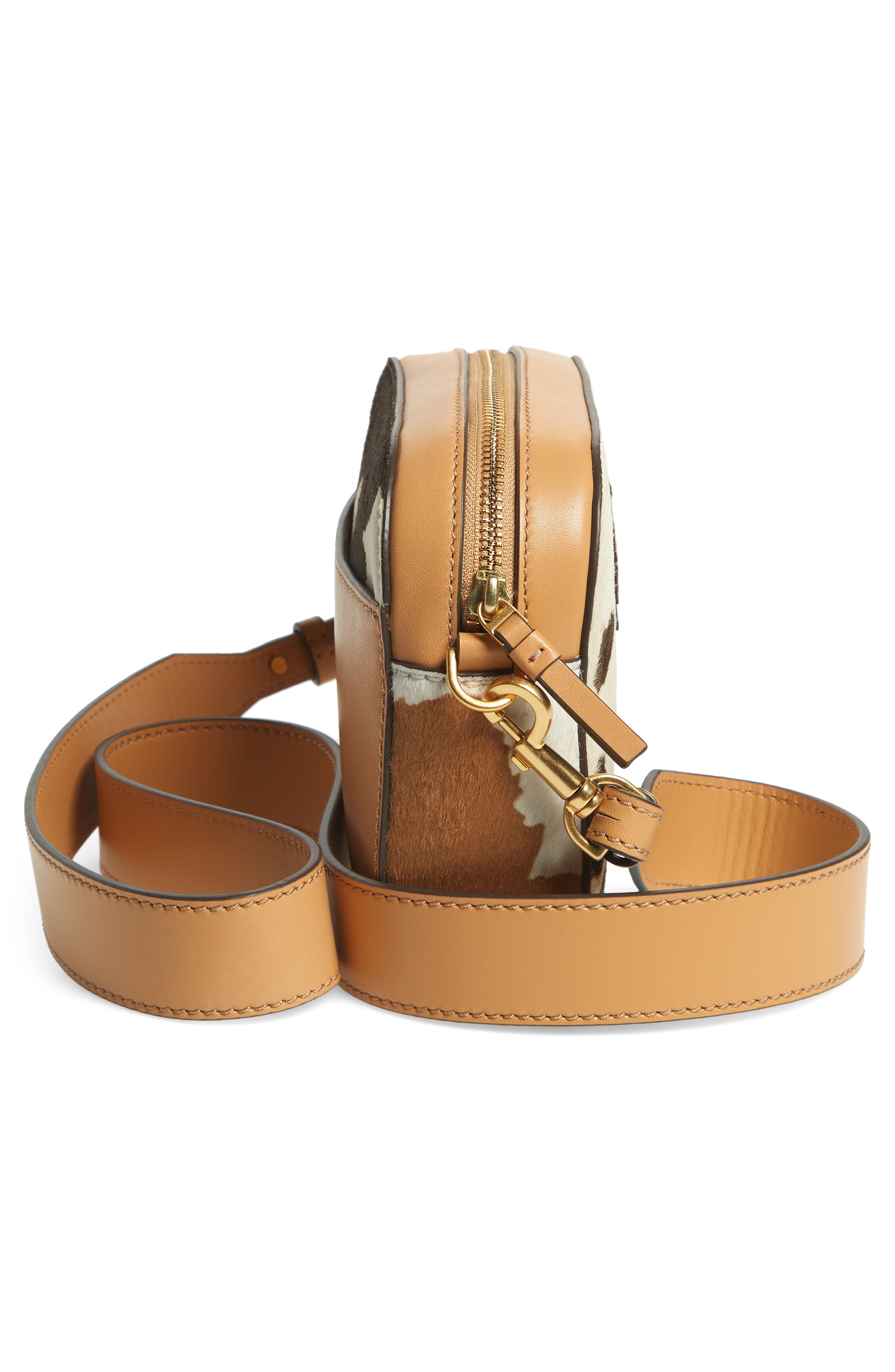 Tory Burch McGraw Genuine Calf Hair Camera Bag, Alternate, color, 