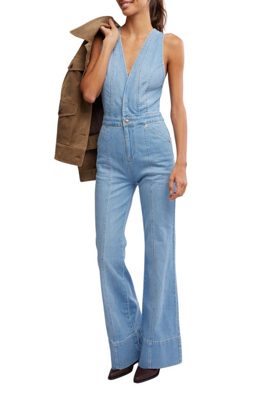 Free People Stratus Cutout Denim Jumpsuit In Main Character