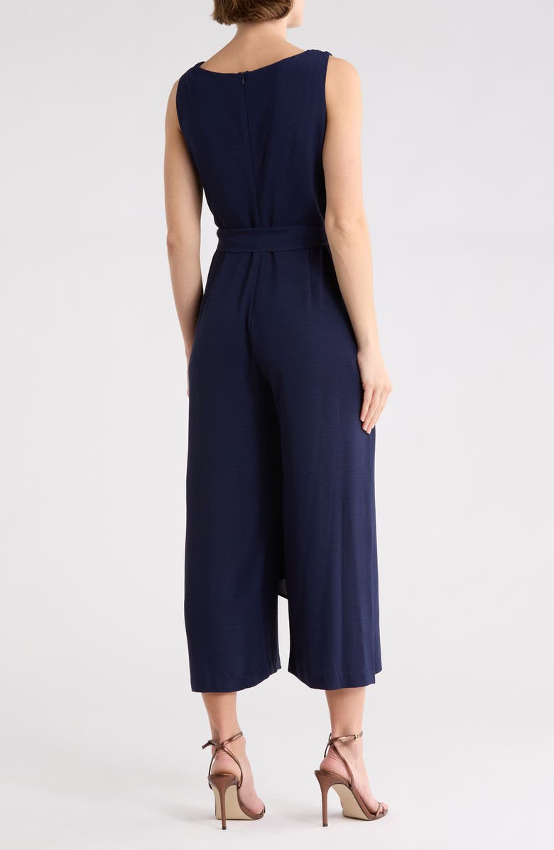 Connected Apparel Wrap Jumpsuit, Alternate, color, Navy