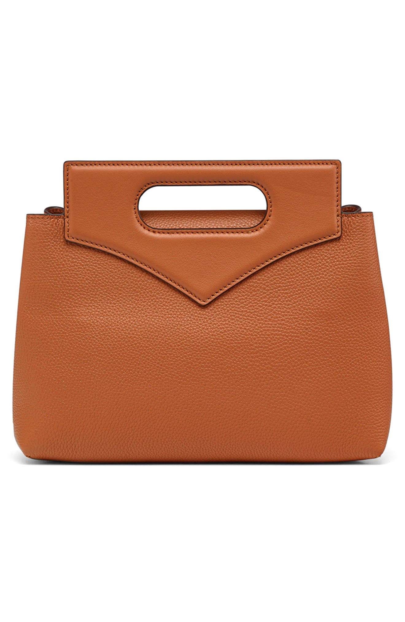 Soft Diamond Tote in Embossed Leather, Alternate, color, TERRACOTTA