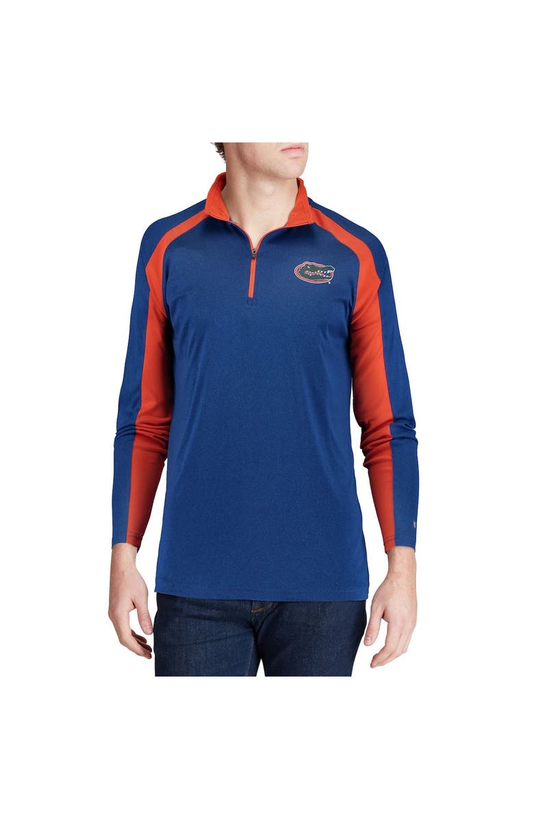 COLOSSEUM Men's Colosseum Heathered Royal Florida Gators The J. Peterman Quarter-Zip Pullover Jacket, Alternate, color, 