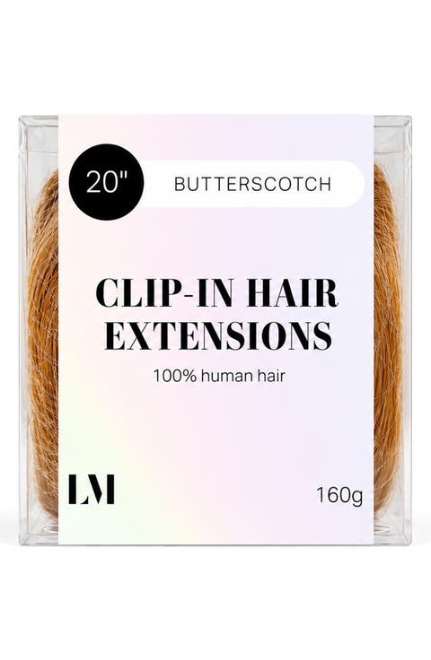 20-Inch Human Hair Clip-In Extensions