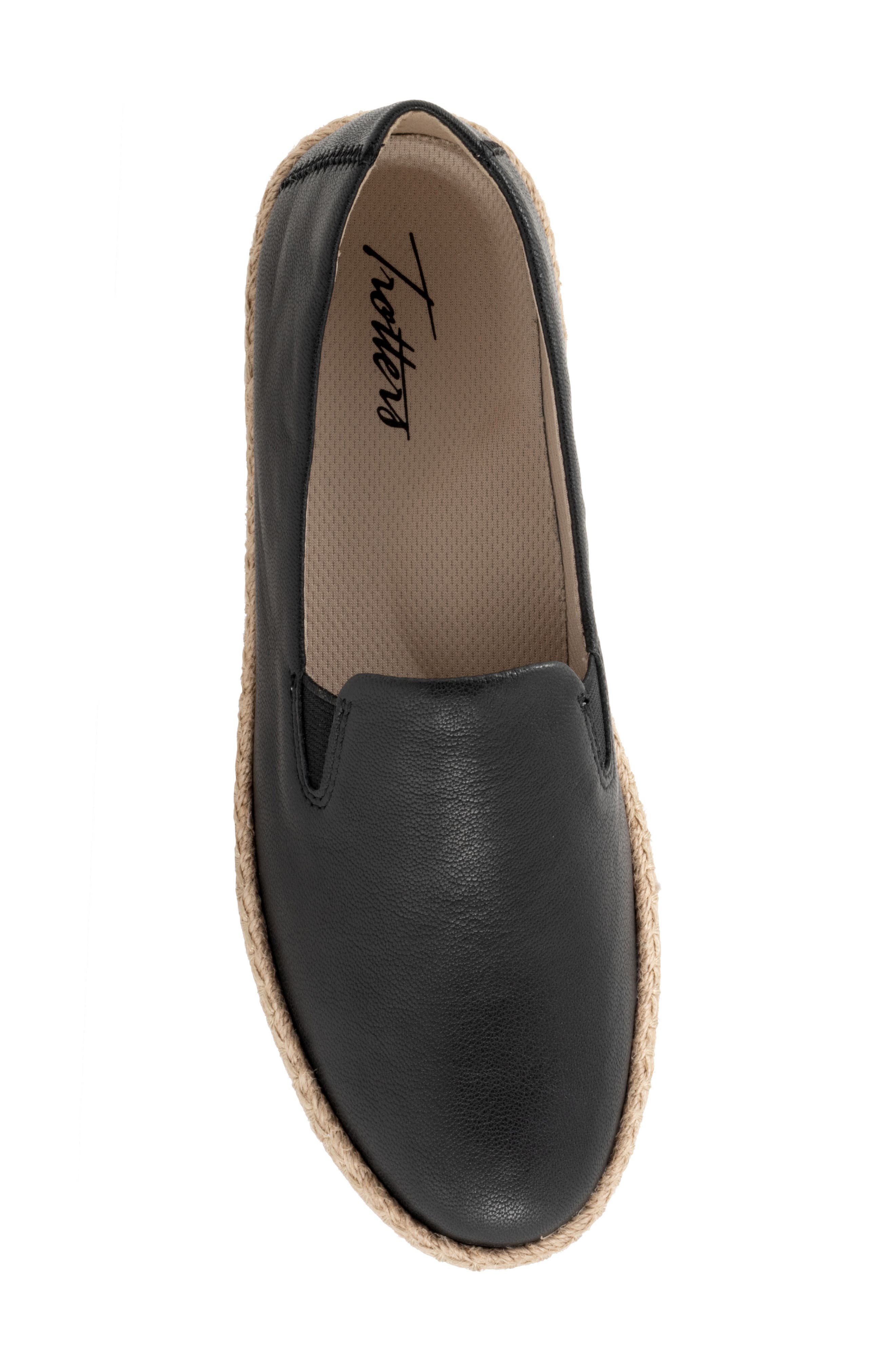 Trotters Poppy Espadrille Flat, Alternate, color, Black