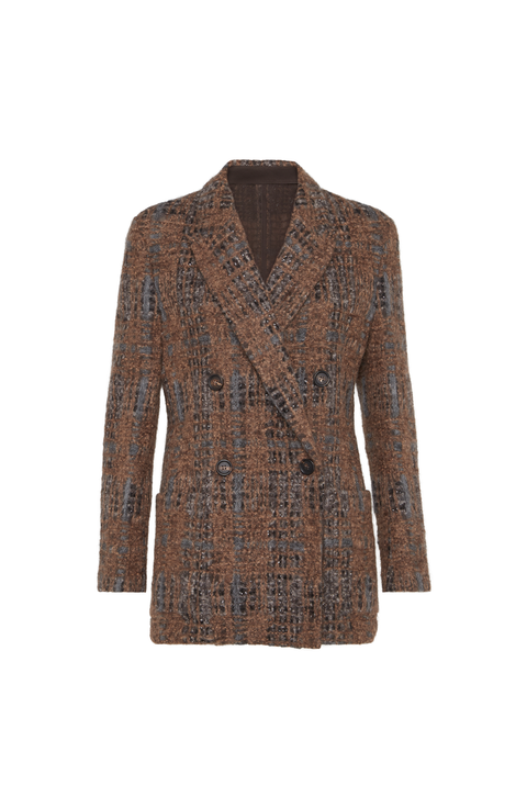 Blazer with Prince of Wales Embroidery