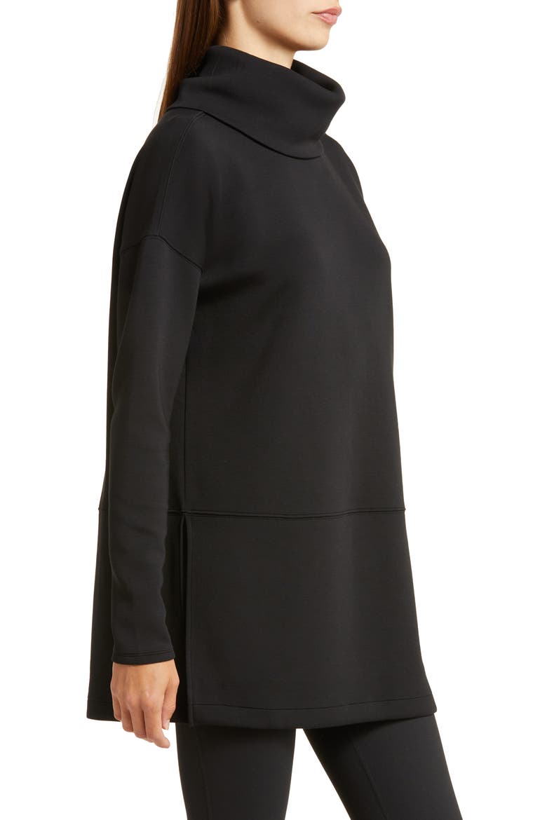 AirEssentials Turtleneck Tunic, Alternate, color, VERY BLACK