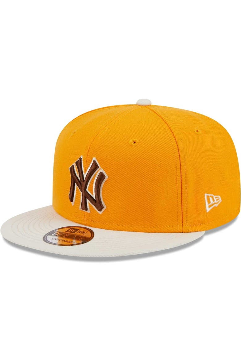 Men's New Era Gold New York Yankees Tiramisu  9FIFTY Snapback Hat, Main, color, Gold