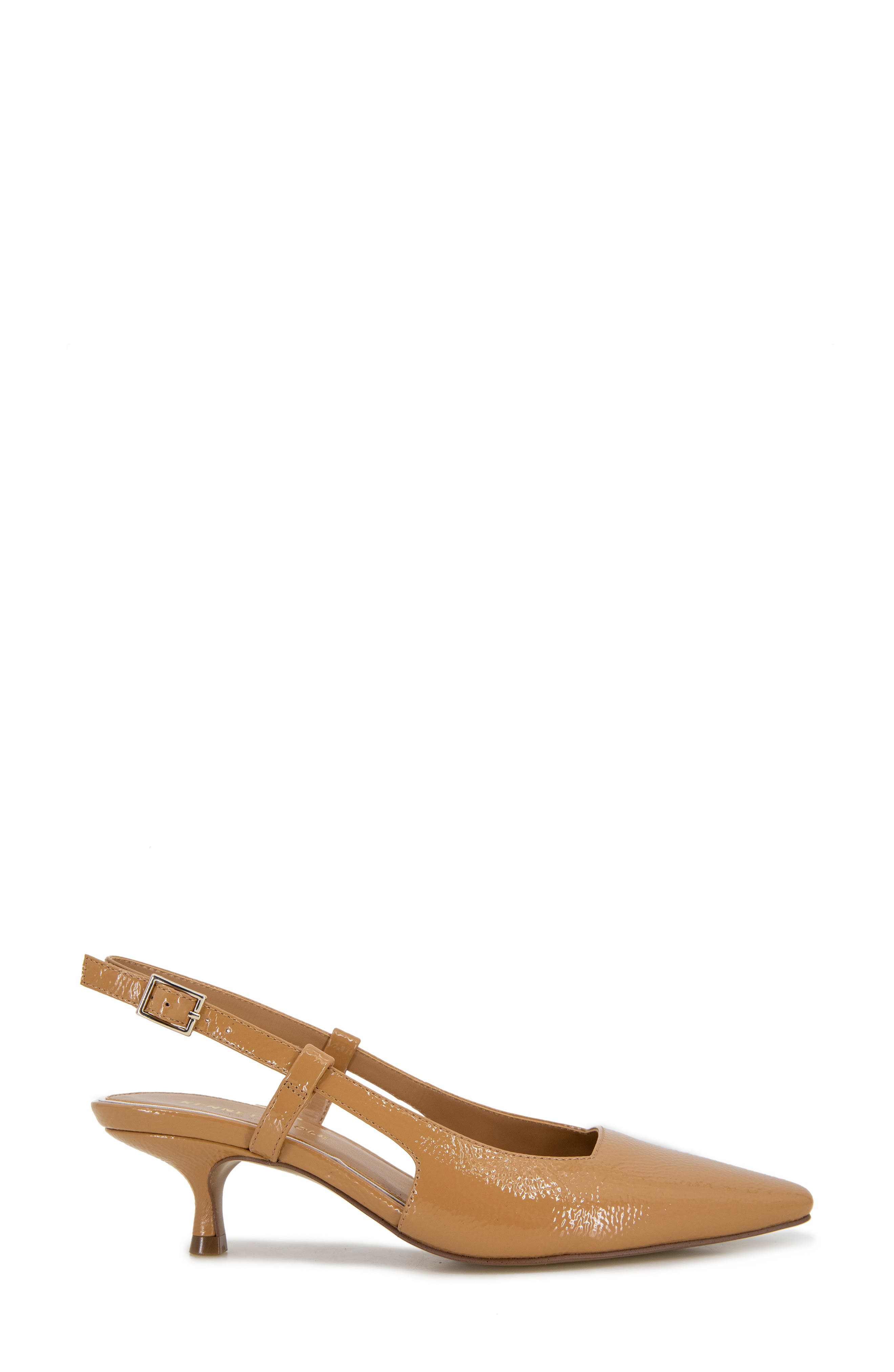 Kenneth Cole New York Martha Kitten Heel Slingback Pump, Alternate, color, Camel Patent