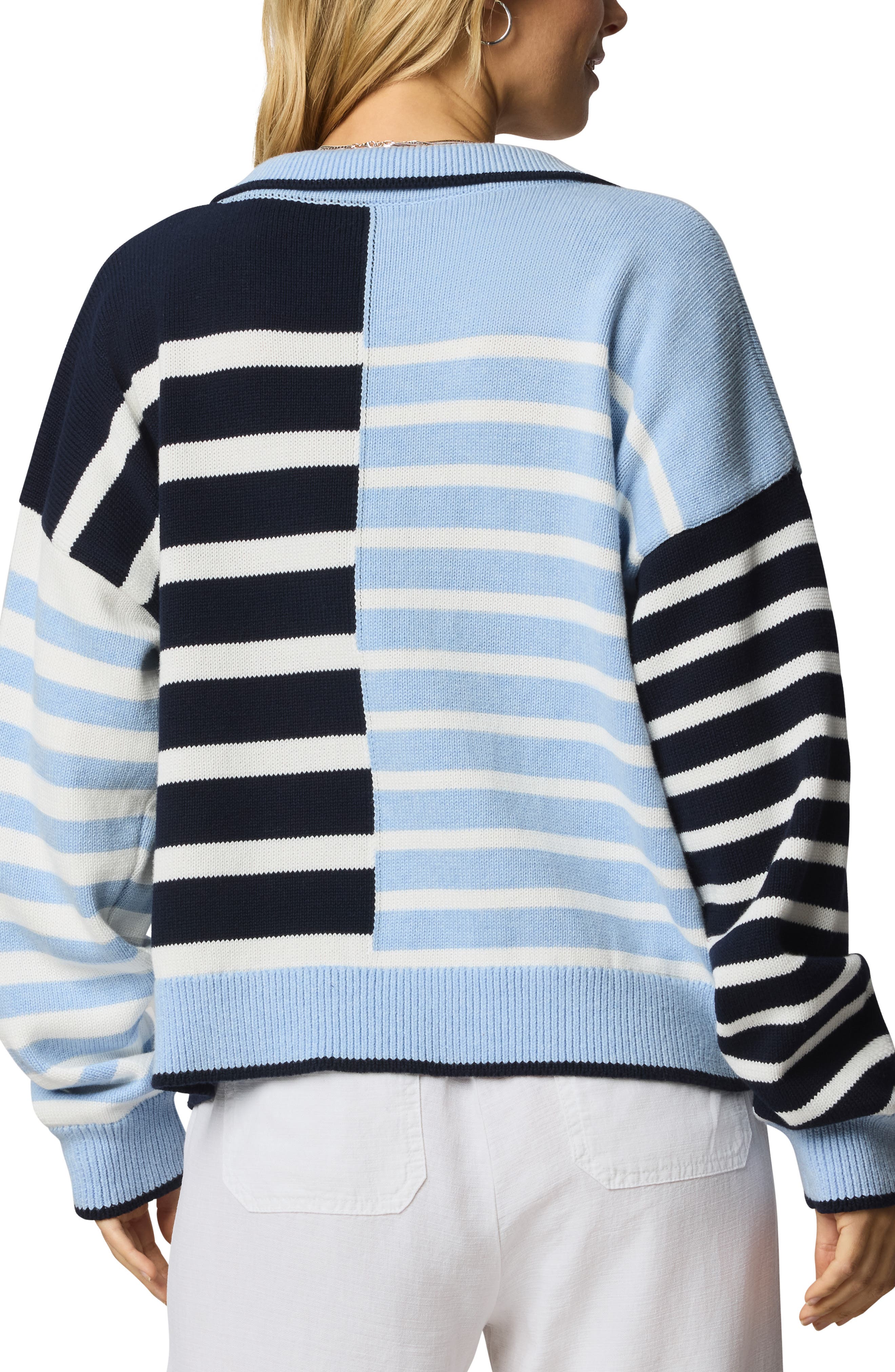Arden Stripe Polo Sweater - image 4