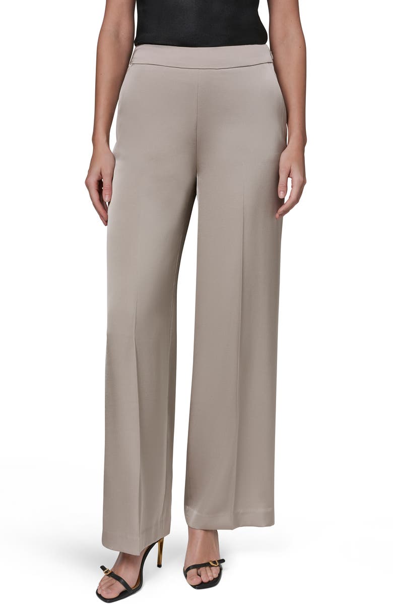 Donna Karan New York Flat Front Straight Leg Pants, Main, color, Turin