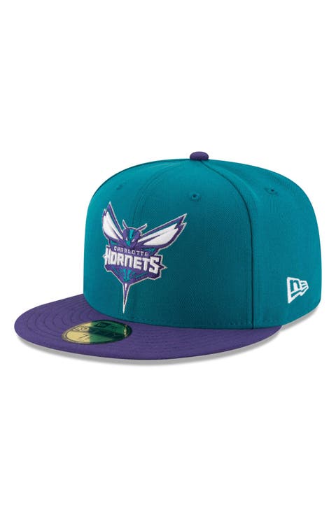 Men's New Era Teal/Purple Charlotte Hornets Official Team Color 2Tone 59FIFTY Fitted Hat