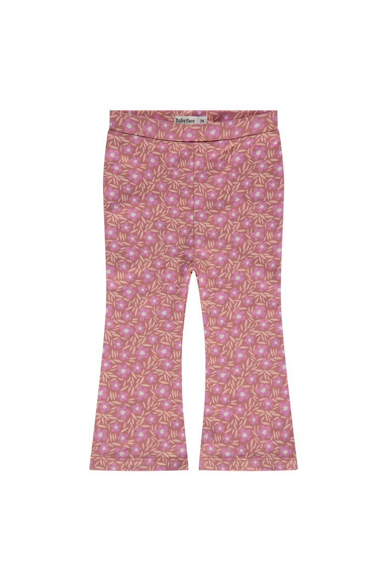Floral Print Flared Pants, Main, color, Lemonade