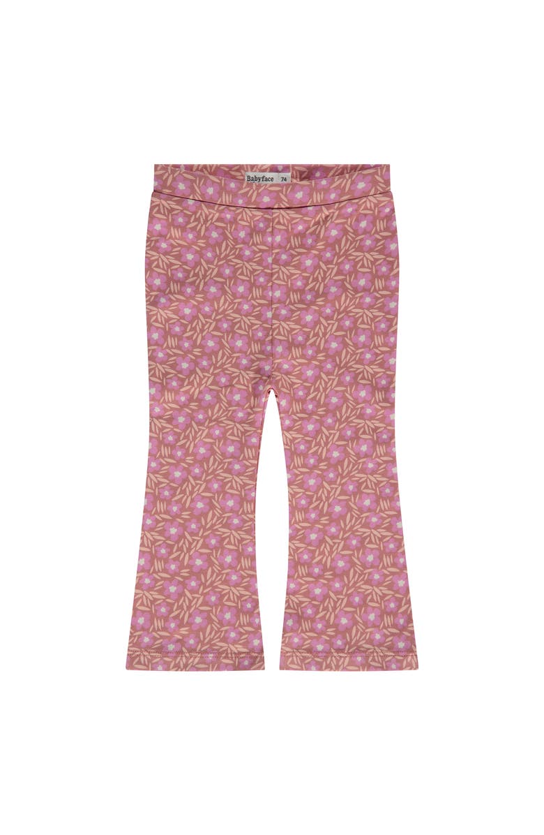 BABYFACE Floral Print Flared Pants, Main, color, Lemonade
