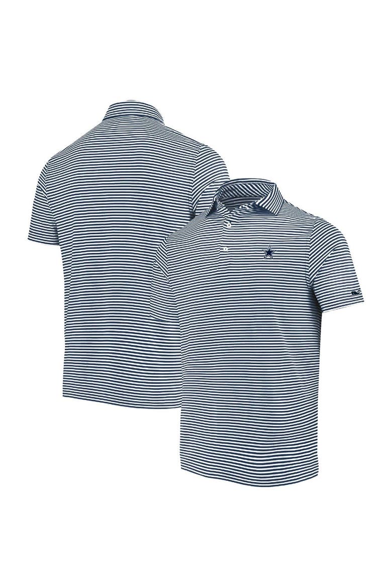Men's Vineyard Vines Navy/White Dallas Cowboys Team Logo Winstead Stripe Polo, Alternate, color, Navy