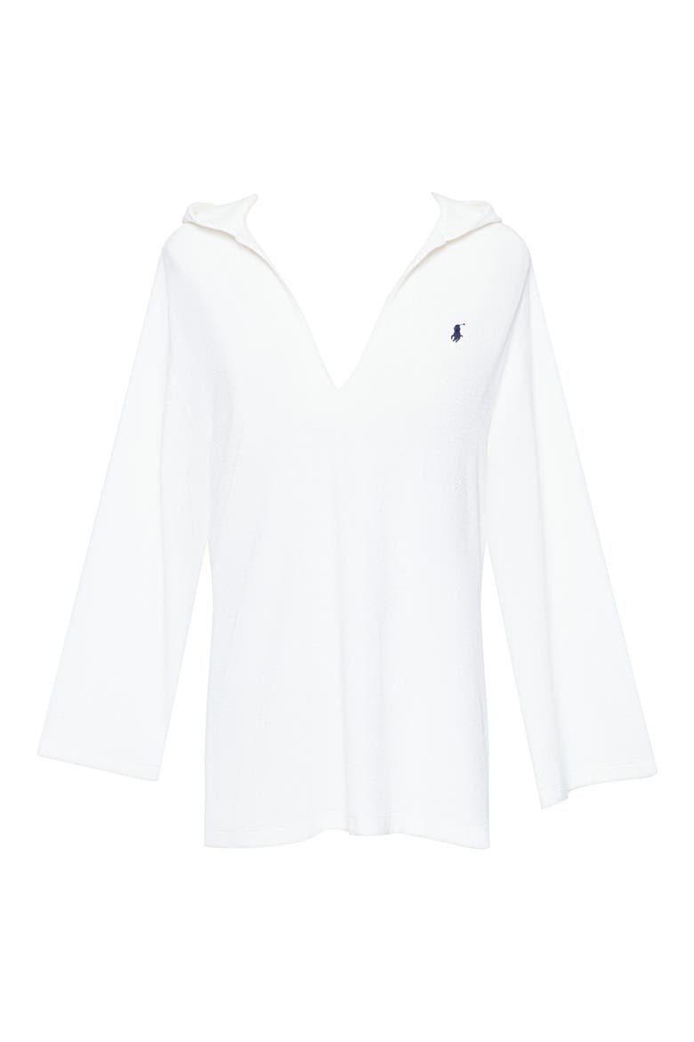 Hooded Tunic Cover-Up, Alternate, color, WHITE
