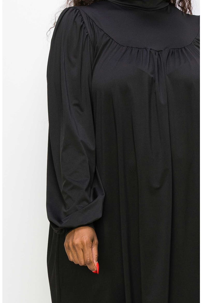 Amal Long Sleeve Stretch Dress, Alternate, color, BLACK