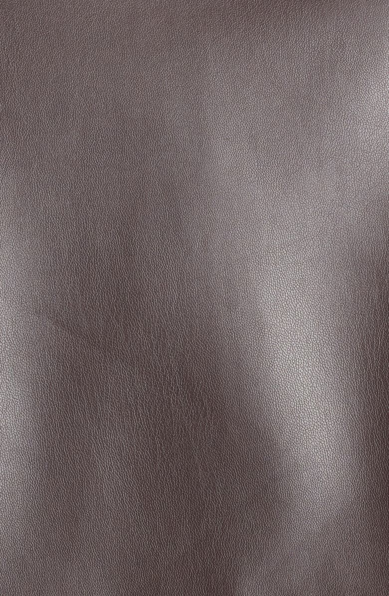 Good American Better Than Leather Faux Leather Tie Belt Trench Coat, Alternate, color, 