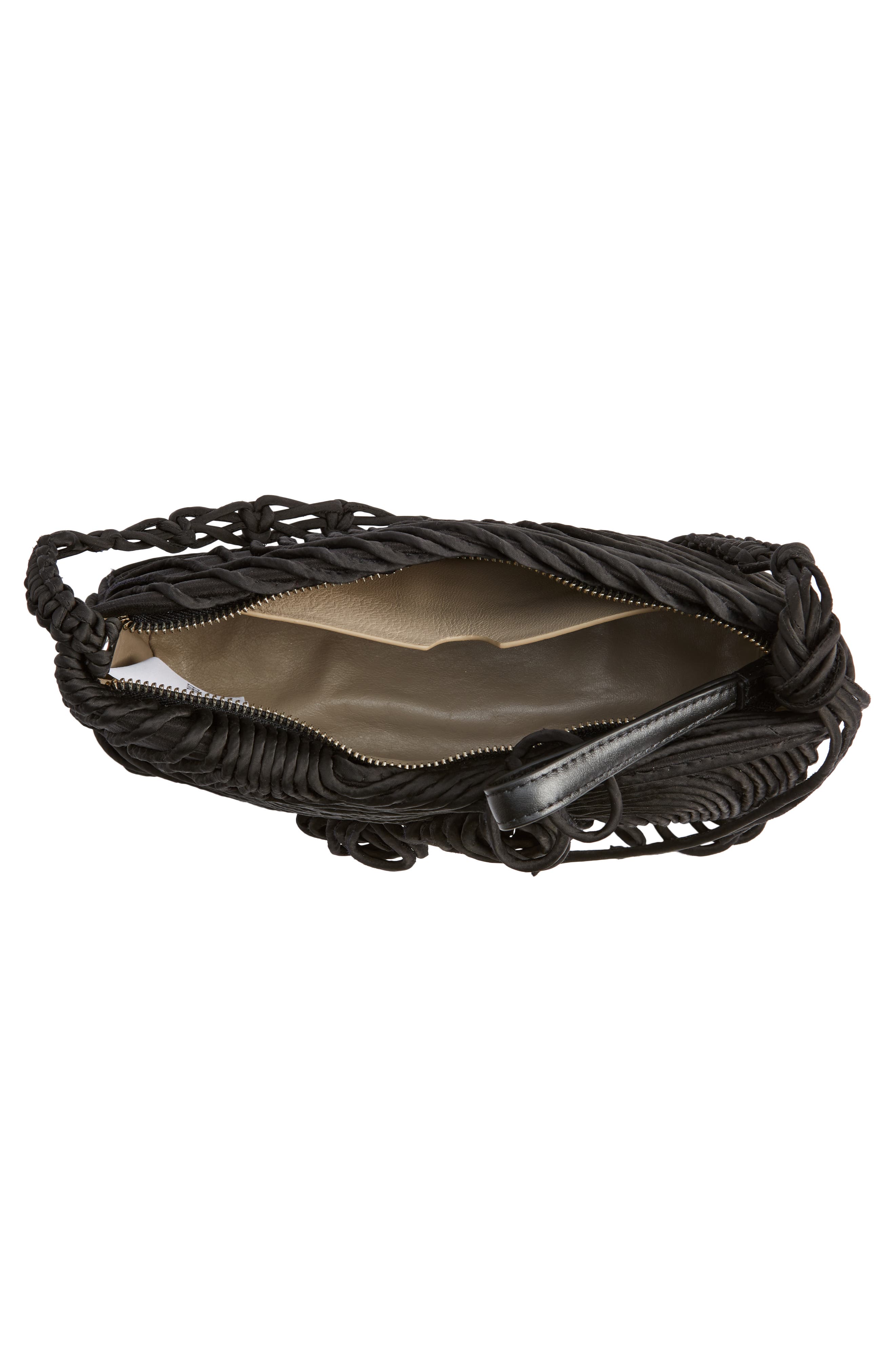 Dries Van Noten Cord Embroidered Shoulder Bag, Alternate, color, 