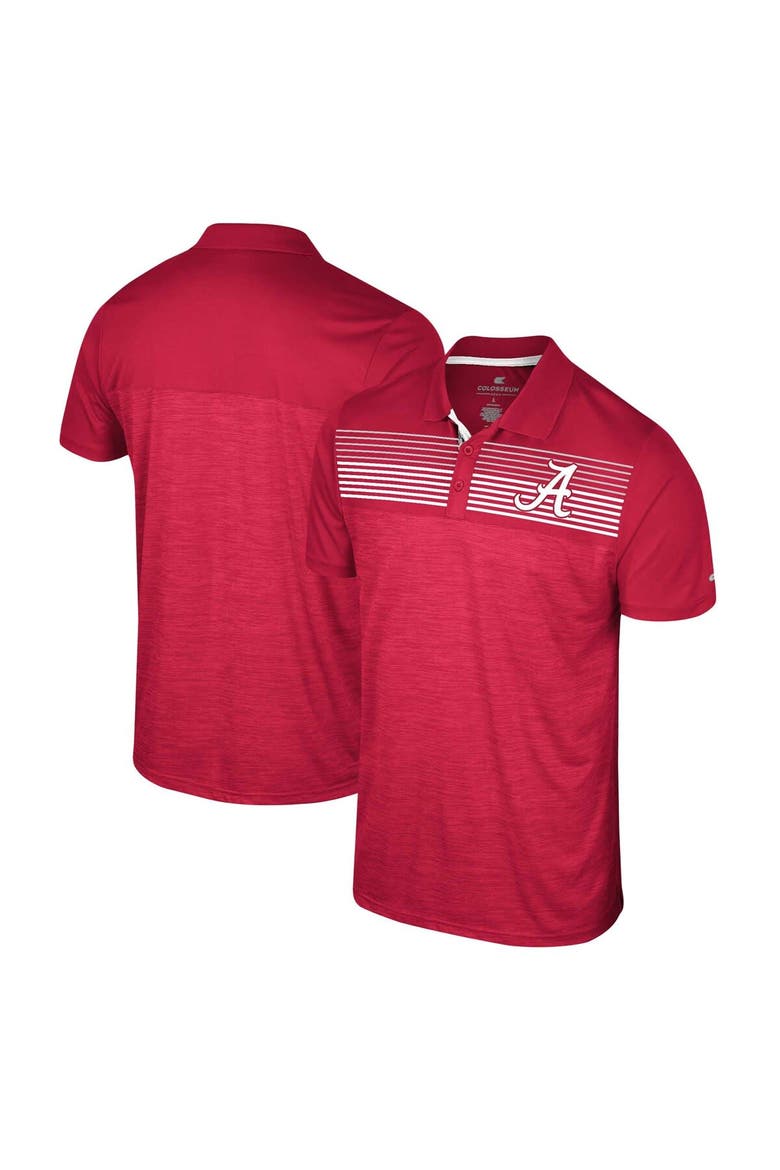 Men's Colosseum Crimson Alabama Crimson Tide Big & Tall Langmore Polo, Main, color, Crimson