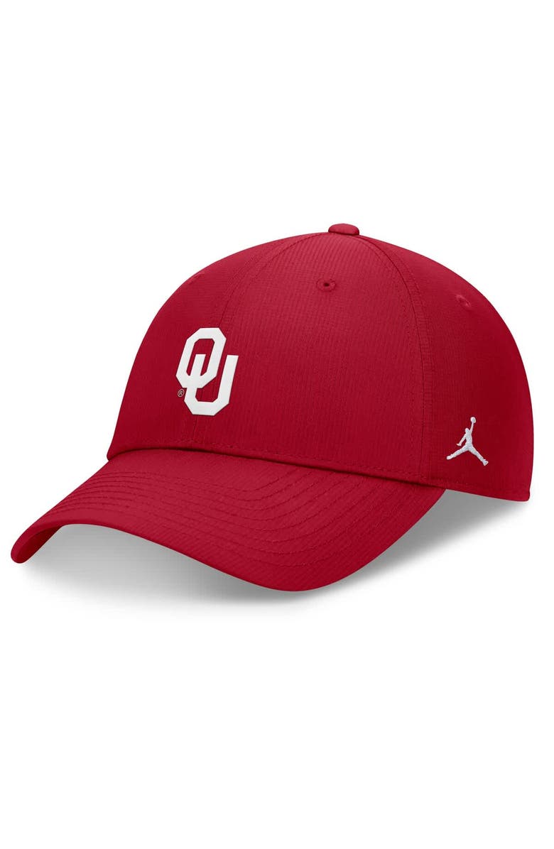 Jordan Brand Men's Jordan Brand Crimson Oklahoma Sooners 2024 On-Field Performance Adjustable Hat, Main, color, Crimson