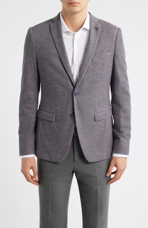 Varick Slim Fit Knit Herringbone Sport Coat