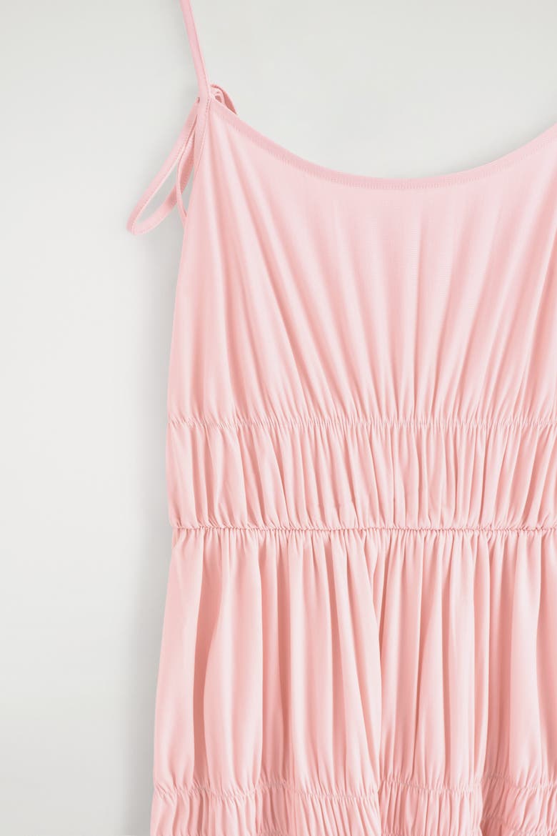 Gathered Jersey Midi Dress, Alternate, color, PINK