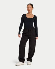 HERA Dual Wear Long Sleeve Scoop Neck Top