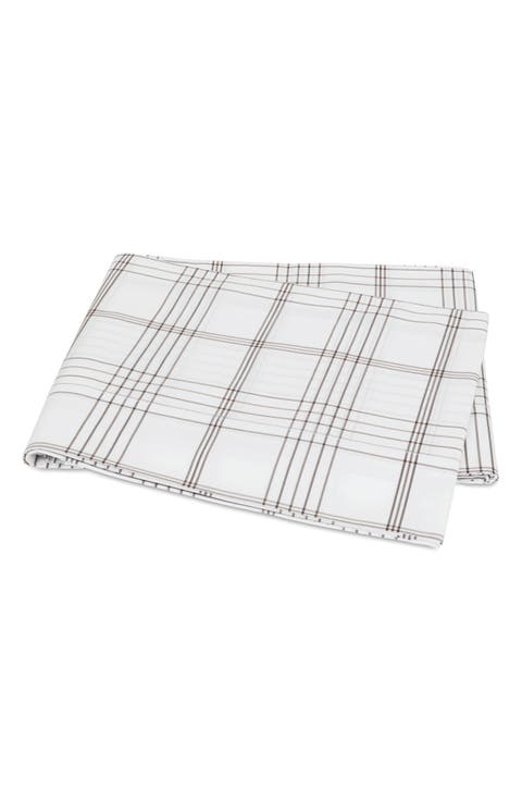 August Plaid 500 Thread Count Flat Sheet
