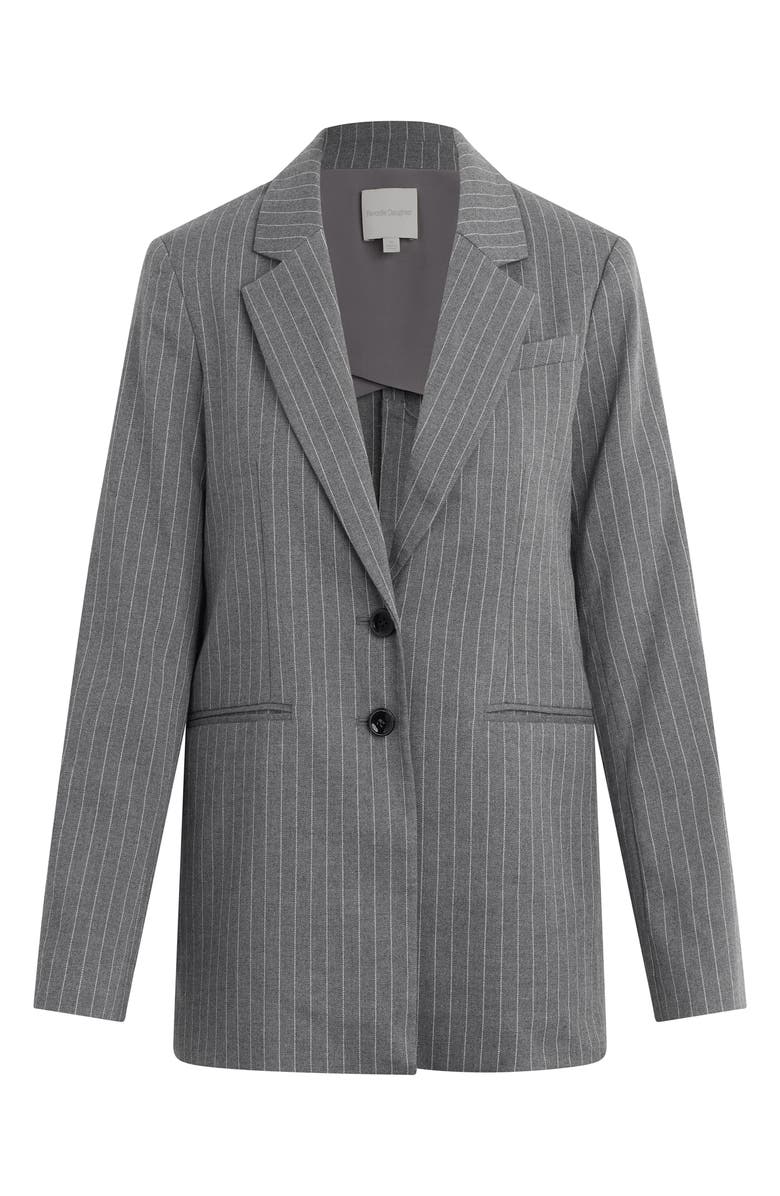 Favorite Daughter The Alexis Pinstripe Longline Blazer, Alternate, color, Shadow Pinstripe