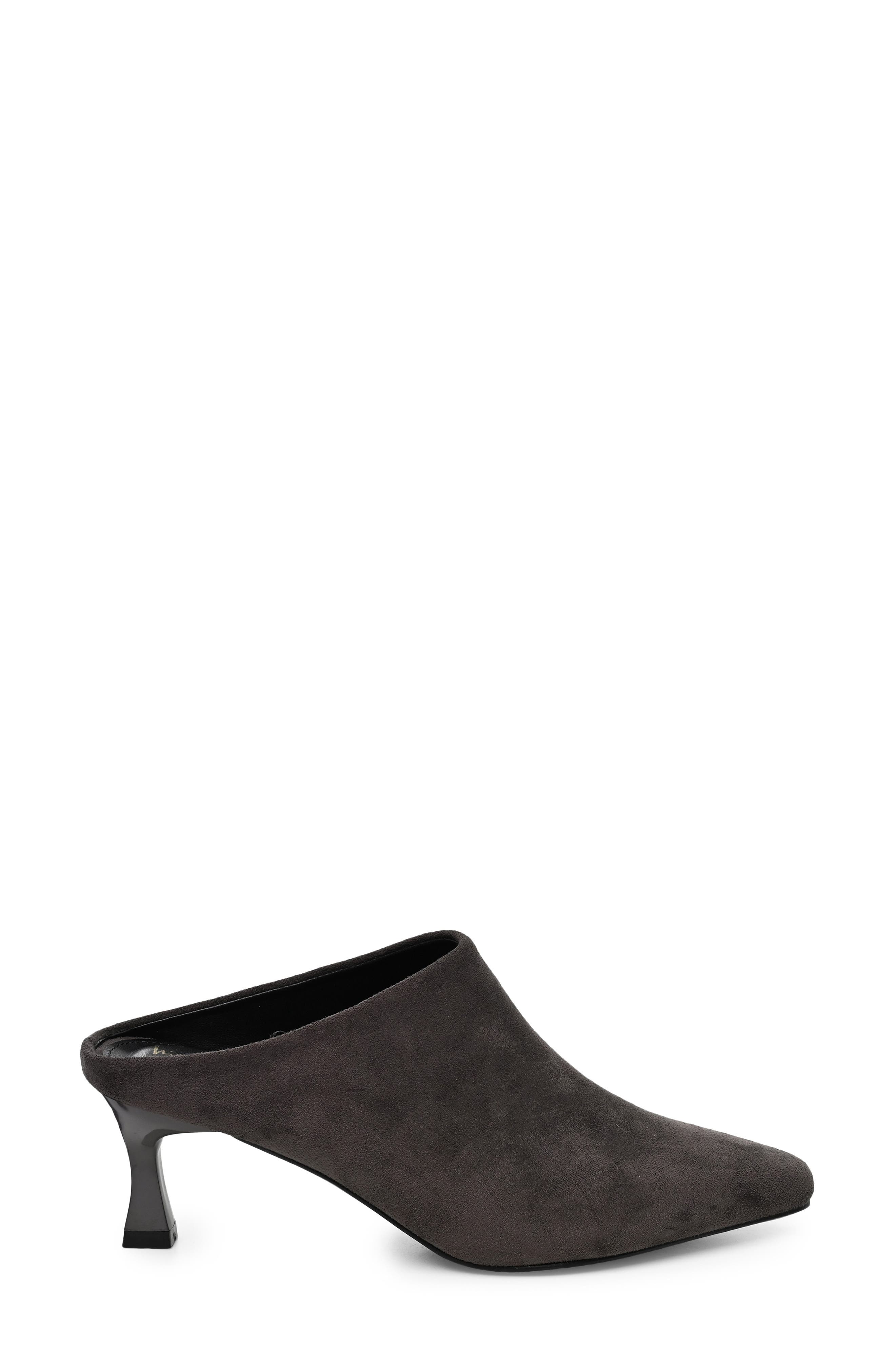 Pointed Toe Mule, Alternate, color, CHARCOAL MICRO