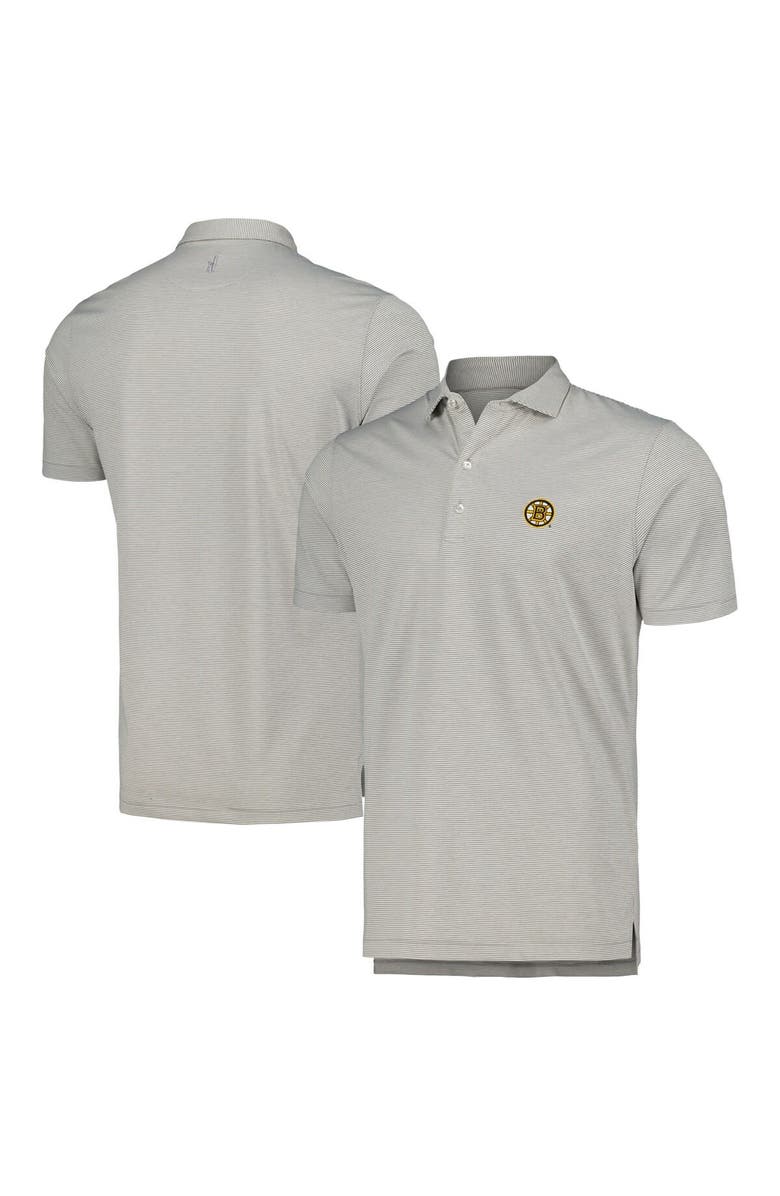 johnnie-O Men's johnnie-O Gray Boston Bruins Lyndon Striped Jersey Polo, Main, color,