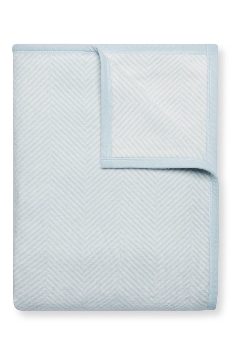 ChappyWrap Harborview Herringbone Throw Blanket, Main, color, Blue