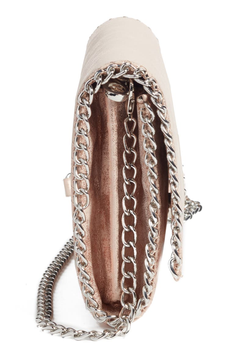 Faux Leather Wallet on a Chain, Alternate, color, BLUSH