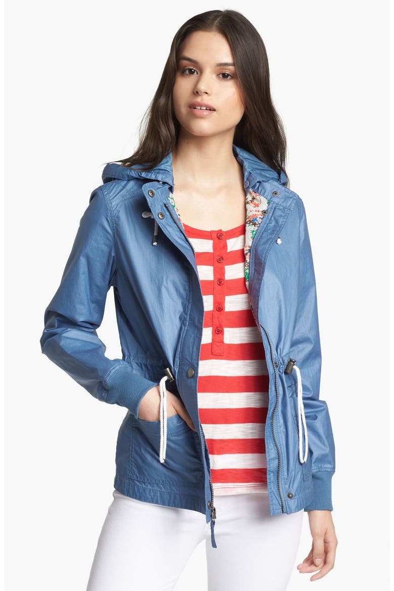 Waxed Cotton Anorak, Main, color, CHAMBRAY