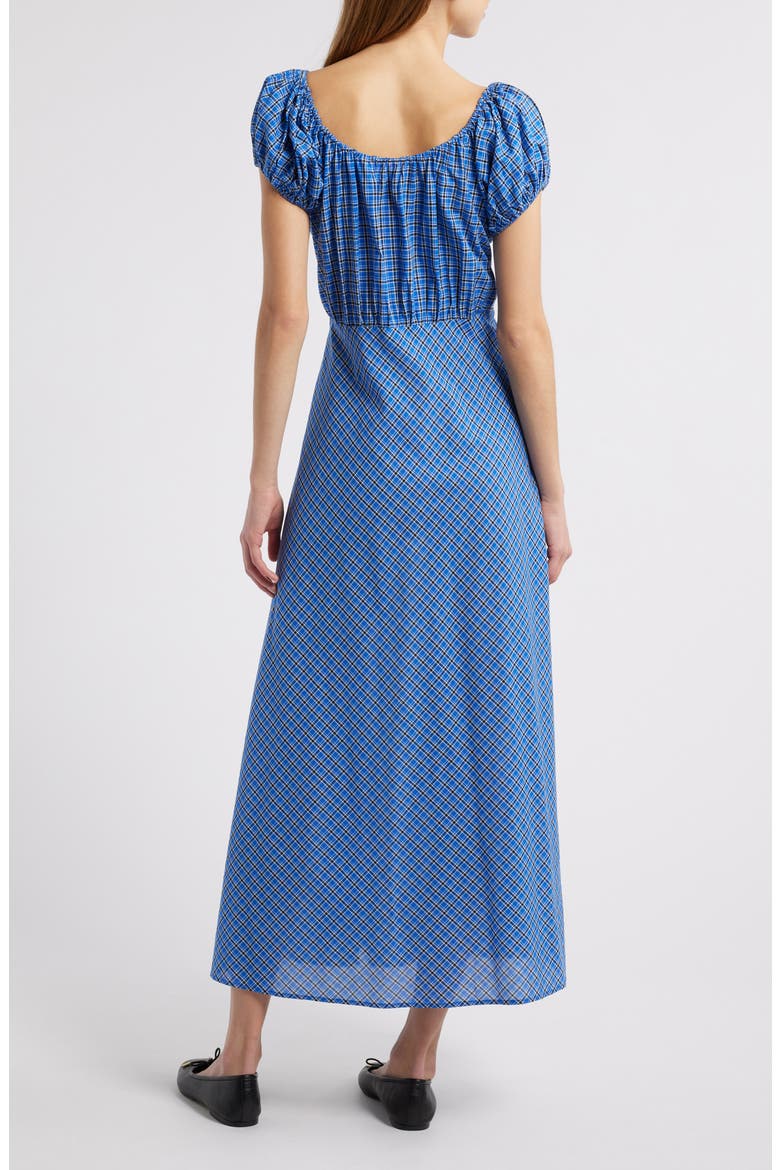 Sofia Check Organic Cotton Voile Midi Dress, Alternate, color, CASSIS CHECK