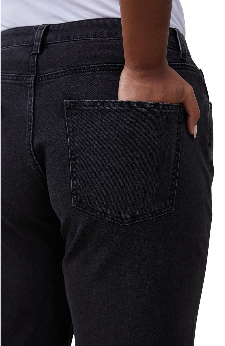 Cotton On Women's Curvy Stretch Wide Jean, Alternate, color, Graphite Black