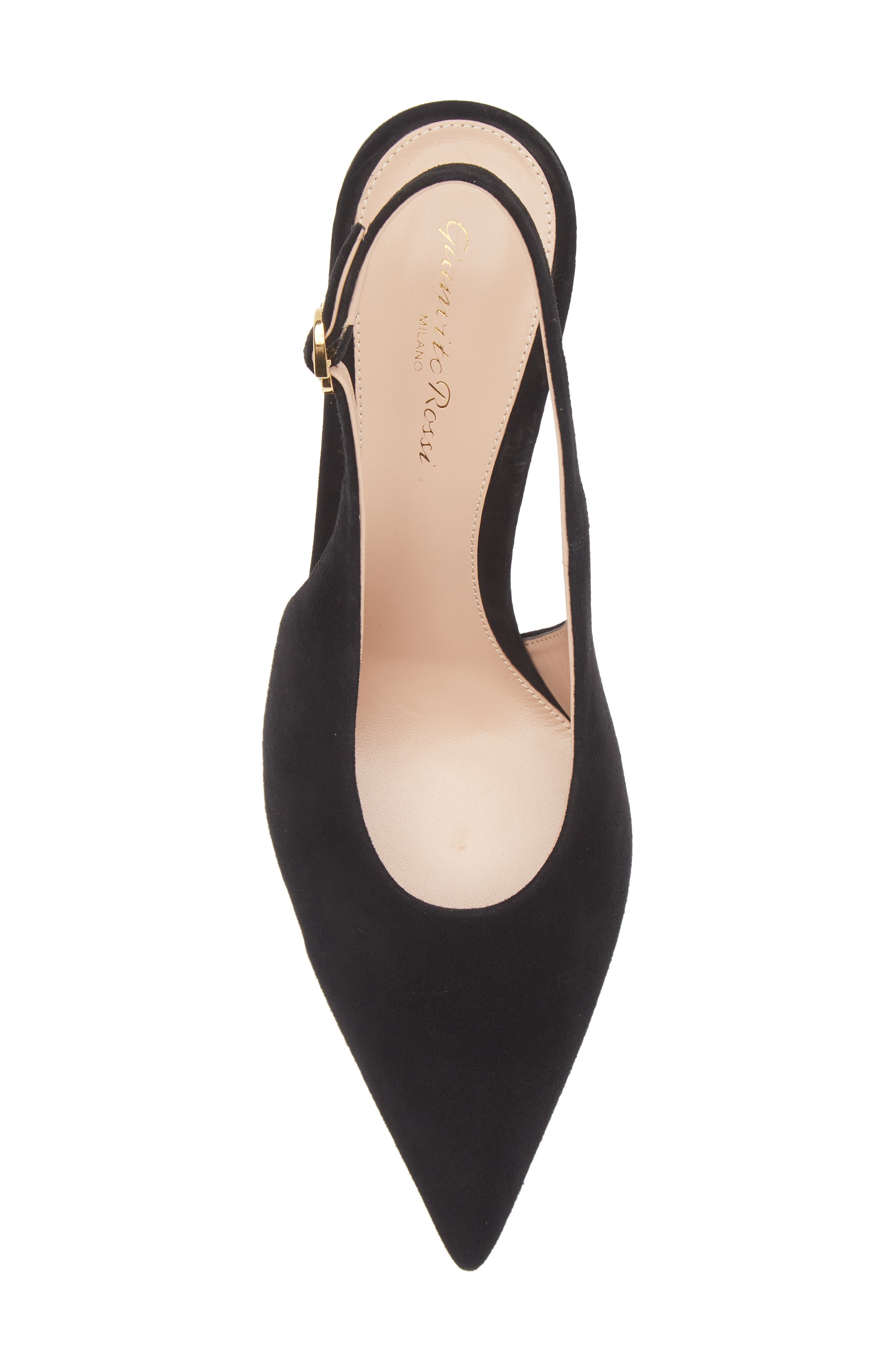Suede Slingback Pump, Alternate, color, BLACK