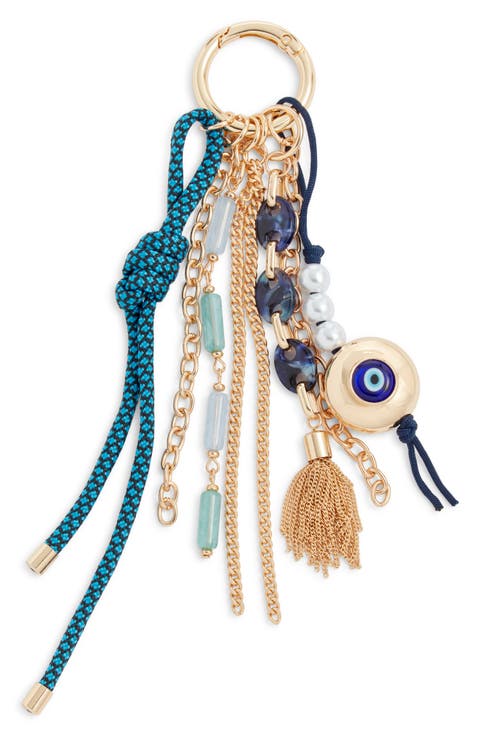 Evil Eye Beaded Bag Charm