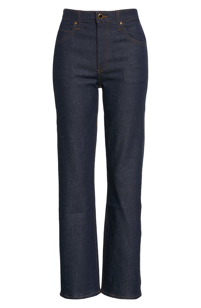 Khaite Vivian High Waist Crop Flare Jeans, Alternate, color, 