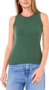 Halogen® Fitted Ribbed Tank Top