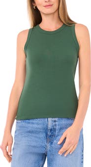 Halogen® Fitted Ribbed Tank Top