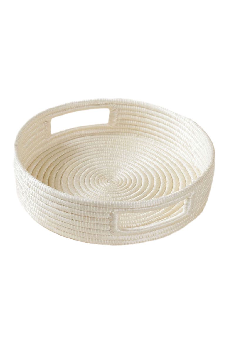Small Woven Tray Sisal, Main, color, White