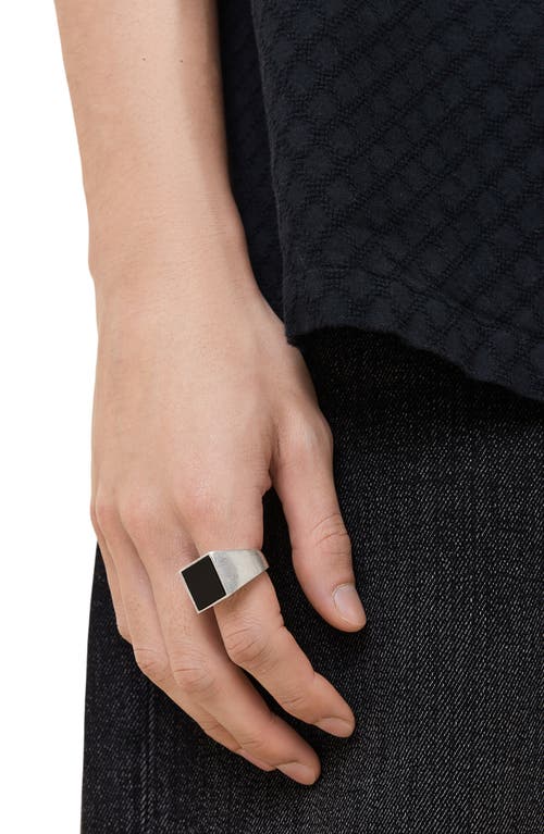 Allsaints Black Onyx Signet Ring