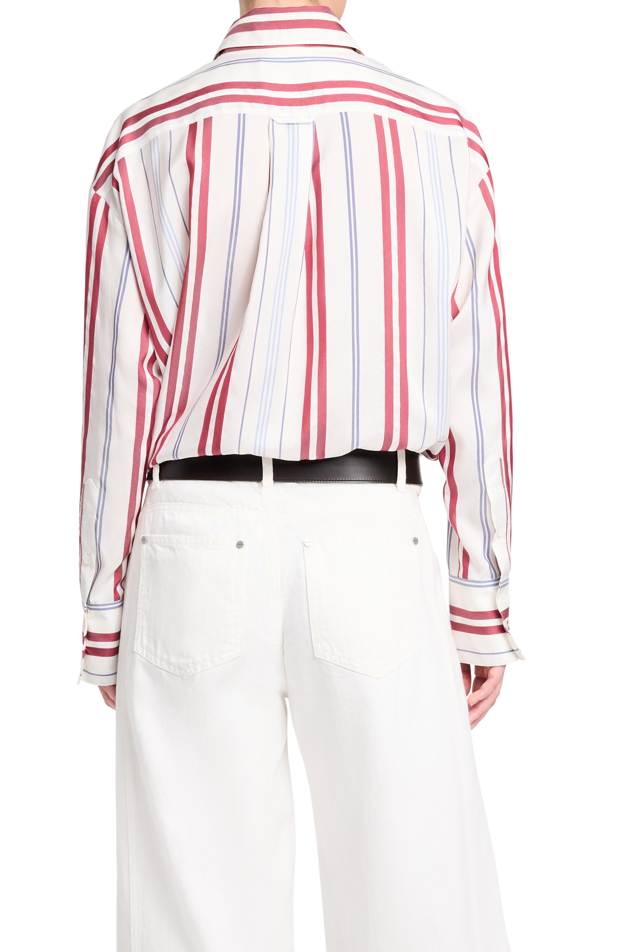 Big Joe Stripe Silk Button-Up Shirt - image 2
