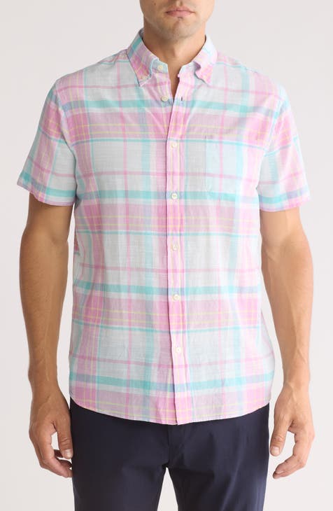 Non-Iron Madras Plaid Sport Shirt