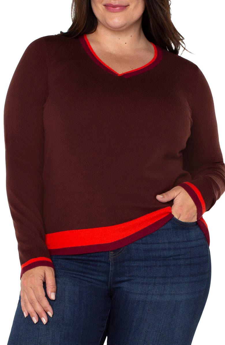 Liverpool Los Angeles Colorblock Sweater, Main, color,