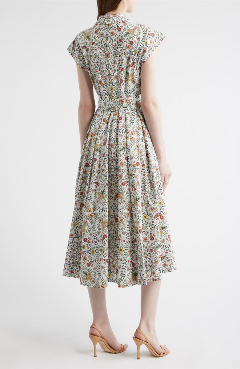 Elie Tahari The Fran Folk Floral Midi Dress, Alternate, color, Folk Floral Print