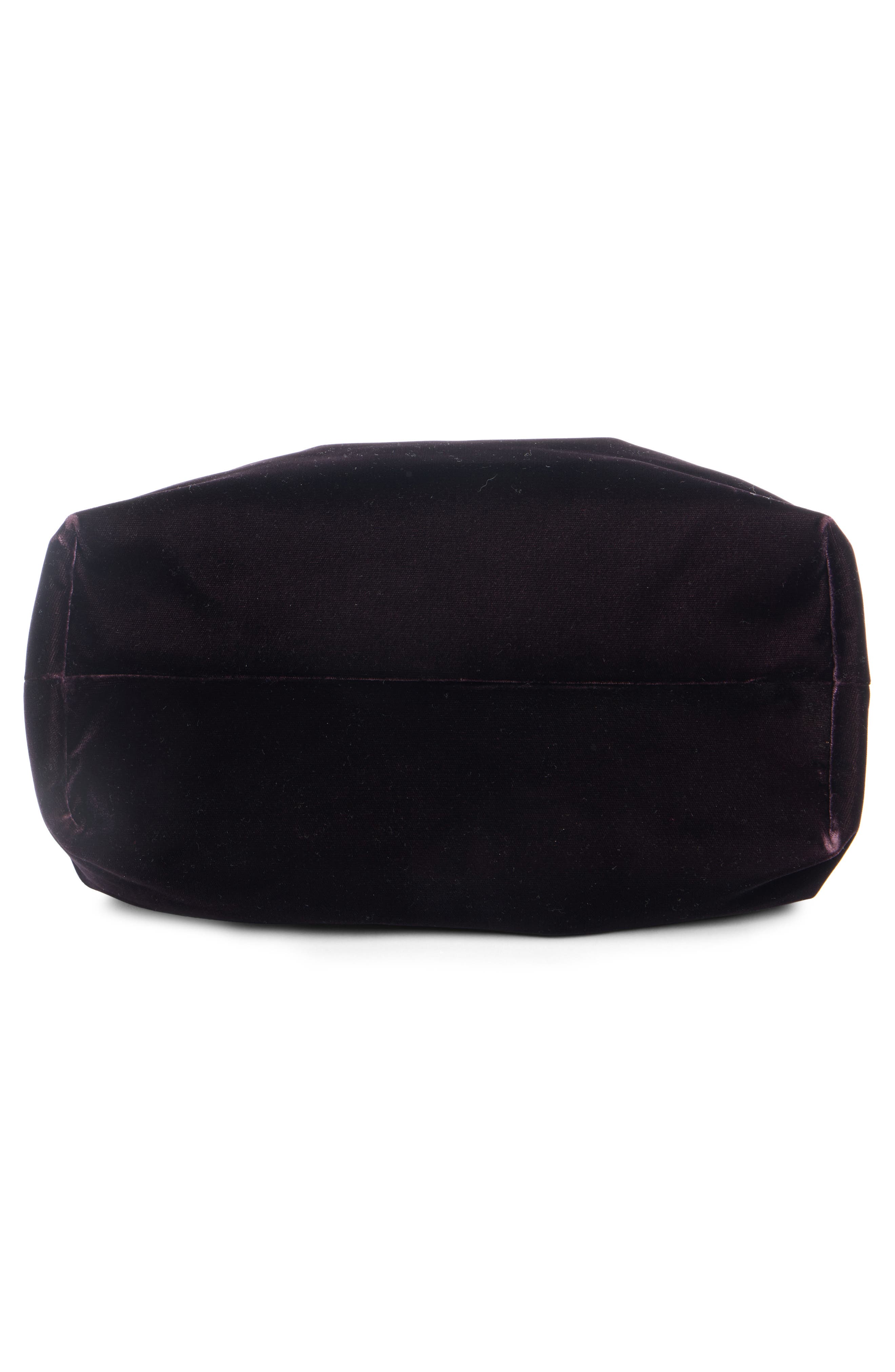 Dries Van Noten Folded Velvet Top Handle Bag, Alternate, color, Dark Purple 402
